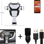 Car holder air vent mount for Nokia 6.2 cell phone mount