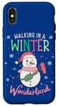 iPhone X/XS Walking In A Winter Wonderland Snowman Funny Ugly Christmas Case