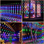 Guirlande Lumineuses Filet à led Filet Lumineux Éclairage de Noël Rideau lumineux intérieur extérieur Décoration 8 modes IP44 rgb 2x2M