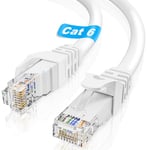 Cat 6 Cable Ethernet 5m, Cable RJ45 5m Haute Vitesse Câble Réseau Intérieur, 23AWG 1000Mbps Câble Ethernet 5 Mètres UTP 250MHz Imperméable Cable LAN pour Laptop Routeur PS4/5 Switch Modem (5 Clips)