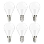 LEDYA LED E14 Golf Ball Bulb, Small Edison Screw Bulb, 5W SES Light Bulbs, P45 E14 40W Incandescent Bulb Equivalent, 400LM, 3000K Warm White, Non Dimmable, Pack of 6,19016