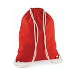 Westford Mill Cotton Gymsack - ryggsäck - Bright Red - One Size