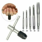 Metal Working Hand Tool T-handle Chuck Set Tap Wrench Metric M3-M8 Drill Bit