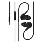 Ecouteurs Sport Pour Sony Xperia Xz1 Smartphone Avec Micro Et Bouton Réglage Son Kit Main Libre Intra Auriculaire Jack Universel - Noir