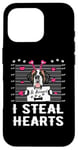 iPhone 16 Pro I Steal Hearts Valentine St Bernard Dog Funny Valentines Day Case