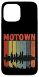 Coque pour iPhone 13 Pro Max Motown Vintage Inspired Detroit City Skyline 50s 60s 70s