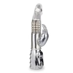 Vibromasseur rabbit rotatif Silver Pleasure