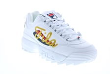 Fila Disruptor II Signature Womens White Synthetic Lifestyle Sneakers Shoes