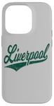 Coque pour iPhone 14 Pro Liverpool England Varsity SCRIPT Maillot de sport classique