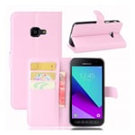 Samsung Xcover 4 Enfärgat skinn fodral - Ljus rosa Rosa