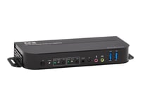 Eaton Tripp Lite series HDMI KVM, 2-Port 4K 60Hz 4:4:4, HDR, HDCP 2.2 Support, IR Remote and USB Cables - Commutateur écran-clavier-souris/audio/USB - 2 x KVM / audio / USB - 1 utilisateur local...