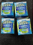 Tampax Pearl Compak Tampons Super Applicator 64 Tampons 16 x 4 Packs DAMAGED BOX