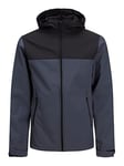 JACK & JONES Mens Hooded Softshell Jacket Ombre Blue XL