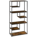 HOMCOM Bibliothèque étagère de Rangement à 7 Niveaux Cadre en Acier Style Industriel pour Salon Chambre Cuisine - 83 x 34 x 180 cm