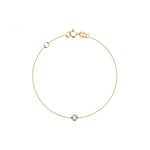 BLUESPIRIT Oxyde Bracelet Femme, en Or jaune 375%, zircons - P.76X405000100