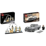 LEGO 21034 Architecture Skyline Model Building Set & 76911 Speed Champions 007 Aston Martin DB5 James Bond Replica Toy Car Model Kit for Kids with Minifigure, No Time to Die Movie Collectible Set