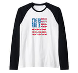 I'm born in the USA Freedom Raglan Baseball Tee