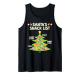 Christmas Costume SANTA'S SNACK LIST Funny Children Tank Top