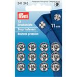 Prym Sew-on Snap Fasteners, 11mm, Silver