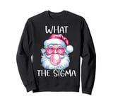 Funny Santa With Glasses & Gum What The Sigma Christmas Sweatshirt