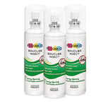 PEDIAKID - Bouclier Insect'- Spray Répulsif aux Huiles Essentielles - Contre les moustiques, tiques et guêpes - Dès 3 mois - Lot de 3 Flacons 100ml