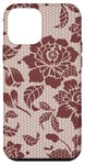 iPhone 12 mini iPhone Aesthetic Holiday Maroon Lace Mosaic Phone Case Case