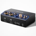 TONOR Interface Audio pour Podcast, Mixeur Audio à 2 Canaux XLR avec RGB pour les Créateurs de Contenu, Bouton Loop Back, Enregistrement en Studio, Préamplificateur Professionnel, TX510 Noir