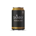 Skinny Lager, 4.0% Beer, Gluten FREE Beer, Full Flavoured Lager, Low Calorie Beer, Low Carb Beer, Vegan & Kosher Certified Lager, Premium Taste, 24x330ml Cans