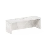 Furinno Helena Bibliothèque de Bureau empilable et comptoir de Cuisin, Marbre Blanc