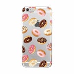 iPhone 13, Pro &amp; Max transparent case med donuts m choklad rosa Transparent one size