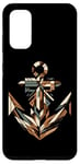 Coque pour Galaxy S20 Symbole de la mer ancre cool dans le style art cubisme Noël