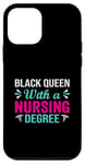 iPhone 12 mini Black Queen With A Nursing Degree Case