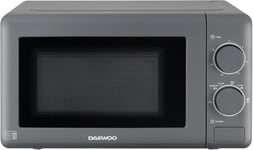 Daewoo 20L 800W Manual Microwave 5 Power Setting 30Min Timer Defrost Grey