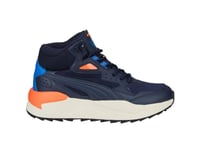 Puma X-Ray Speed Mid Wtr Kids Shoes Navy Blue 387385 02