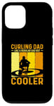 Coque pour iPhone 12/12 Pro Amateur de curling Cadeaux de sports d’hiver de curling papa