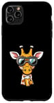 Coque pour iPhone 11 Pro Max Girafe de ski avec bière | Funny Party Comic