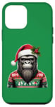 Coque pour iPhone 12 mini Big Foot Sasquatch avec bonnet de Père Noël drôle