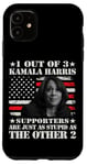 Coque pour iPhone 11 1 des 3 supporters de Kamala Harris sont tout aussi stupides