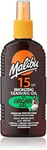 Malibu Medium Sun Protection Water Resistant Bronzing Tanning Oil Spray SPF 15