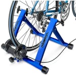 Relaxdays - Home trainer vélo pliable 6 niveaux de résistance entraînement 26-28 pouces 120 kg max, bleu