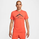 Nike Løpe t-skjorte Dri-FIT Run Trail - Vintage Coral/Sort, størrelse XX-Large