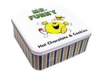 Oxycute GD Mr. Men Little Miss Mr. Funny Tin Filled with 100g Chocolate Chip Cookies & 120g Hot Chocolate Powder, MR-FUN2