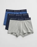 GANT - 3-pakk boksere, trunks til herre light grey melange