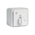 Hager - cubyko Minuterie bouton rotatif saillie blanc IP55