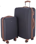 HAUPTSTADTKOFFER - Wannsee - Set de 2 Valise Bagages Rigide, (S, L), TSA, Bleu foncé