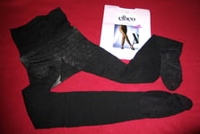 COLLANT FANTAISIE T 2 - 3 ELBEO COUTURE NOIR NYLON LINGERIE VINTAGE SEXY GLAMOUR