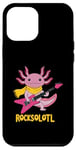 Coque pour iPhone 12 Pro Max Rocksolotl Guitare Axolotl pour enfant