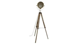 Lampadaire métal et bois 152 cm TREPIED PROJECTEUR