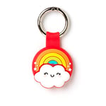 Legami - Porte-clés AirTag, 3,8 x 5 cm, en silicone et métal, Thème Rainbow, Personnalisez votre appareil, protège sans entraver le signal