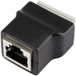 RJ45 femelle avec connexion enfichable TRU COMPONENTS 1243970 RJ45 embase femelle, verticale noir 1 pc(s)